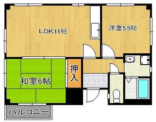 オブリックビル【5階】の間取り