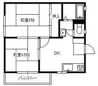 サンハイツ廣木【2階】の間取り