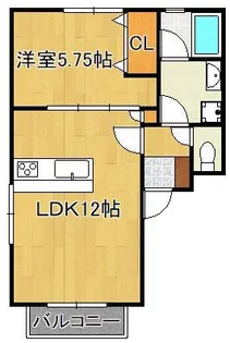 アールエムハイツ Ⅰ【2階】の間取り