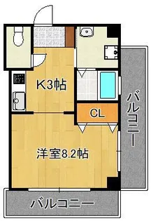 1Kの間取り画像