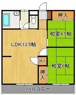 プランドール西小倉駅前【2階】の間取り
