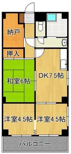 プランドール西小倉駅前【3階】の間取り