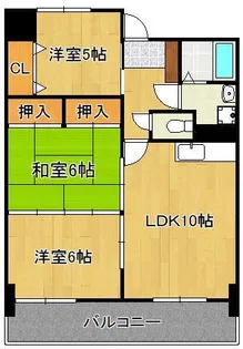 イエローマンション小倉【10階】の間取り