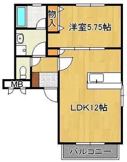 アールエムハイツ Ⅲ【1階】の間取り