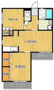 グリーンガーデンハイツ到津【2階】の間取り