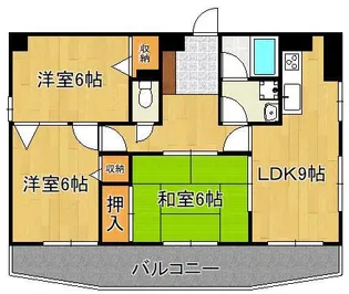 パレス西小倉【11階】の間取り