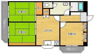ロイヤルサルーン真鶴【5階】の間取り