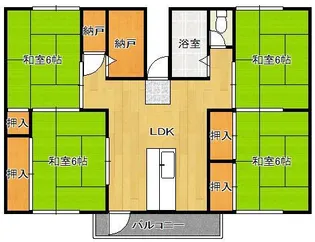 ヒルズ到津【4階】の間取り