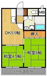 プレアール金田【6階】の間取り