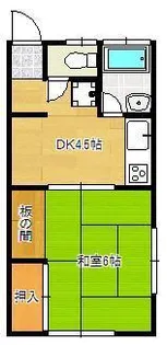 上田ハイツ【1階】の間取り