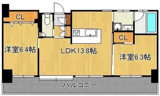 ヴェールヴァン田町【2階】の間取り
