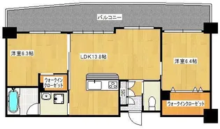 ヴェールヴァン田町【6階】の間取り