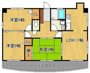 パレス西小倉 501号【5階】の間取り