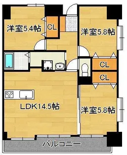 レジナスイート田町【9階】の間取り