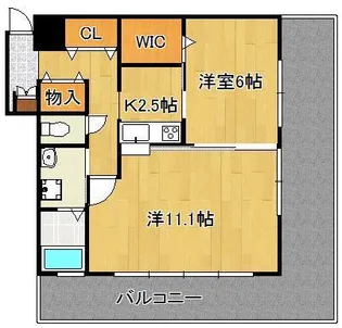 サンシャイン プリンセス 北九州【6階】の間取り