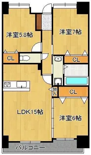 フォーストリングス 竪町【6階】の間取り