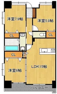 フォーストリングス 竪町【6階】の間取り