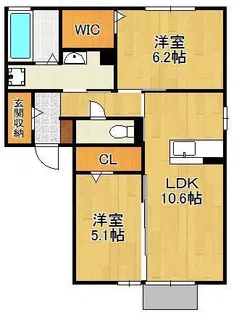 コープアールエムⅡ【1階】の間取り