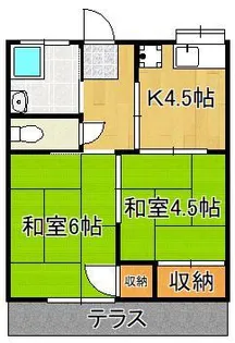 竹中アパート【2階】の間取り