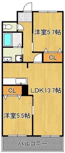 ラフォーレ高尾Ⅱ【1階】の間取り