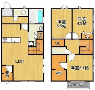 シンフォニア木町 A【1階】の間取り