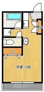 1Rの間取り画像