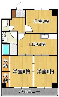 シャルム明石Ⅱ【6階】の間取り