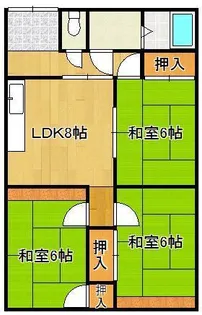 コーポ竪林【2階】の間取り