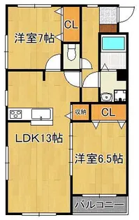 高峰第6晴和ビル【4階】の間取り