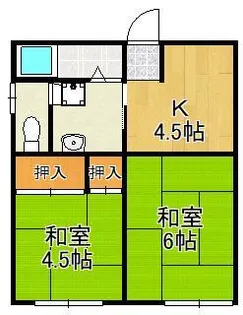 榎本荘【1階】の間取り