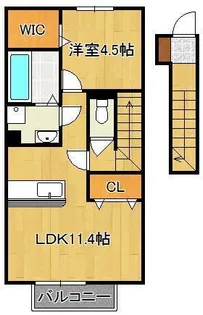 メゾンプランタニエール キャトル【2階】の間取り