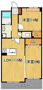 メディアパークⅢコクラ【1階】の間取り