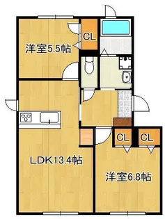 ラウンドシティ泉台【1階】の間取り
