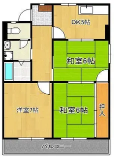 日明コータース【3階】の間取り