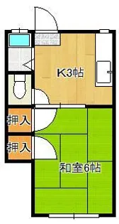 ハイツ中井【1階】の間取り
