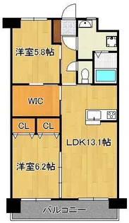 フローラ菜園場【4階】の間取り