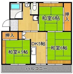 ビレッジハウス日明3号棟【1階】の間取り