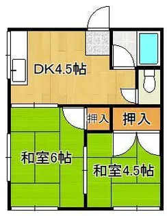 山下アパート(金田)【1階】の間取り