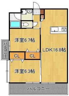 フェルト1021【7階】の間取り