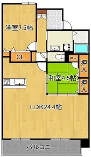 グランドパレスロイヤルコート大手町 415号室【4階】の間取り