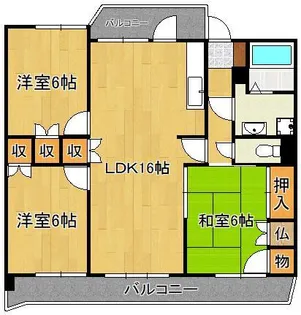サンライフ小倉原町 505号室【5階】の間取り