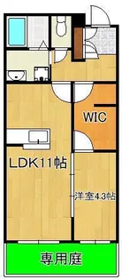 シャーメゾン優蒼の杜 壱番館【1階】の間取り