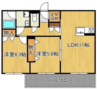 シャーメゾン優蒼の杜 弐番館【3階】の間取り