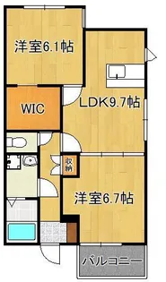 プレミアージュ緑ヶ丘Ⅱ【3階】の間取り