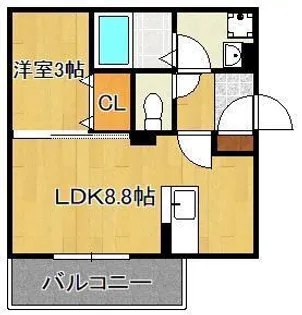 Grand soleil小倉北【2階】の間取り