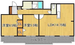 小倉D.C.TOWER 1102号室【11階】の間取り