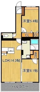 モアプラス日明エントラーダ【4階】の間取り