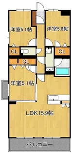モアプラス日明エントラーダ【2階】の間取り
