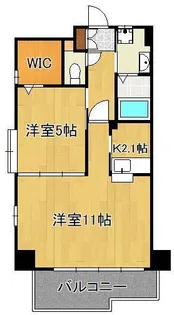 クレスト南小倉【8階】の間取り