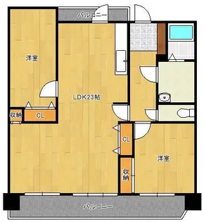 サンライフ小倉原町 1205号室【12階】の間取り
